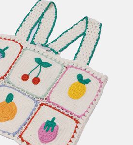 بلوزة كروشيه بنقشة فاكهة