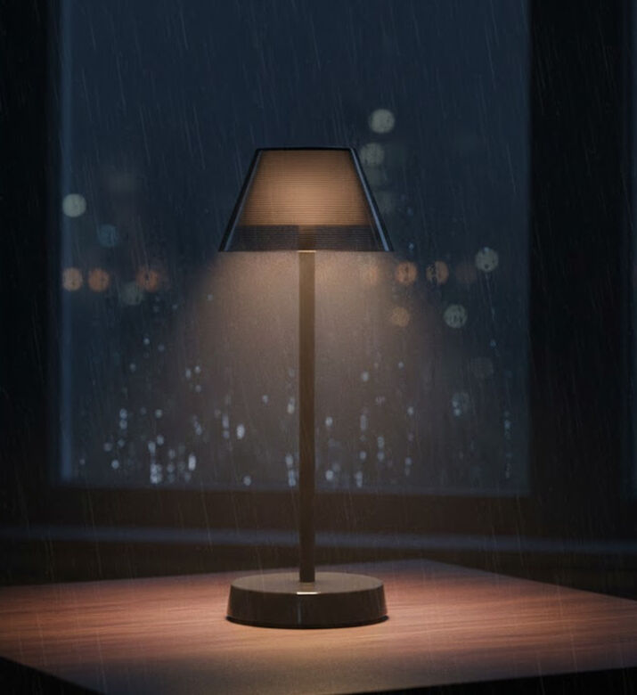 Wd Lifestyle Rechargeable Dinner Table Lamp, Grey, Packshot View
