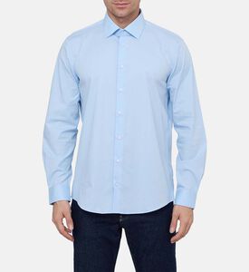 قميص بوبلين بقصة ضيقة وممتدة