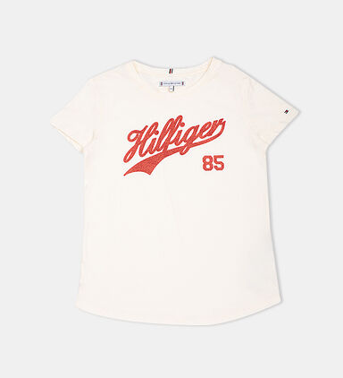 Girl Glittery Logo Jersey T-shirt
