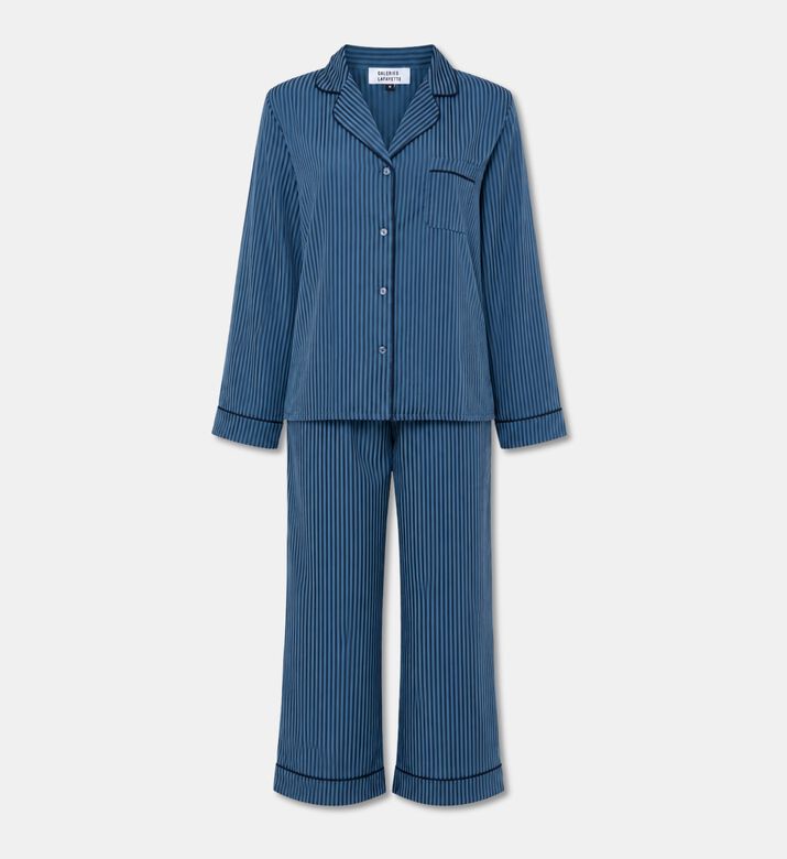 Galeries Lafayette Contrast Piping Frames Pajama Set, Packshot View