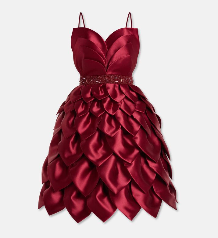 Savanna Dress Leaf, Burgundy, M, Packshot View