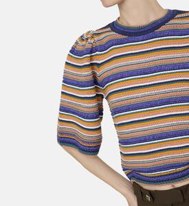 سترة فرفايلا متعددة الألوان بخطوط مستقيمة