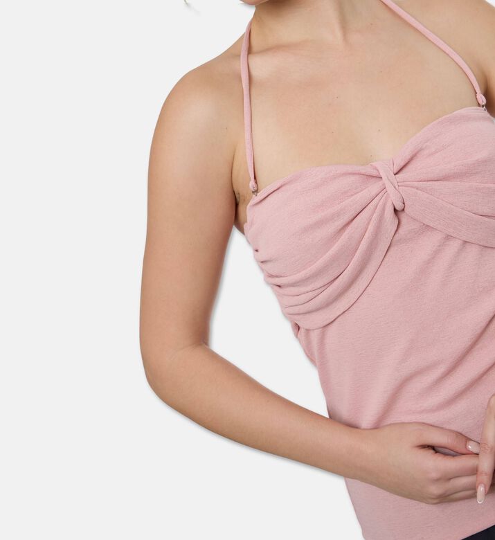 Nanushka Halter-neck Sleeveless Top, Model View