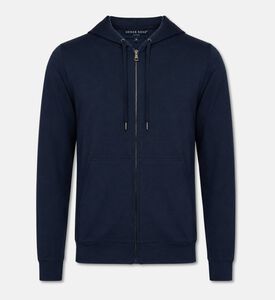 Derek Rose Lightweight Zip Hoodie Top, Packshot View
