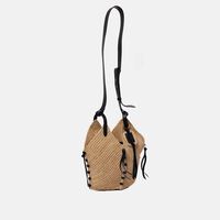 Tampa Raffia Leather Shoulder Bag