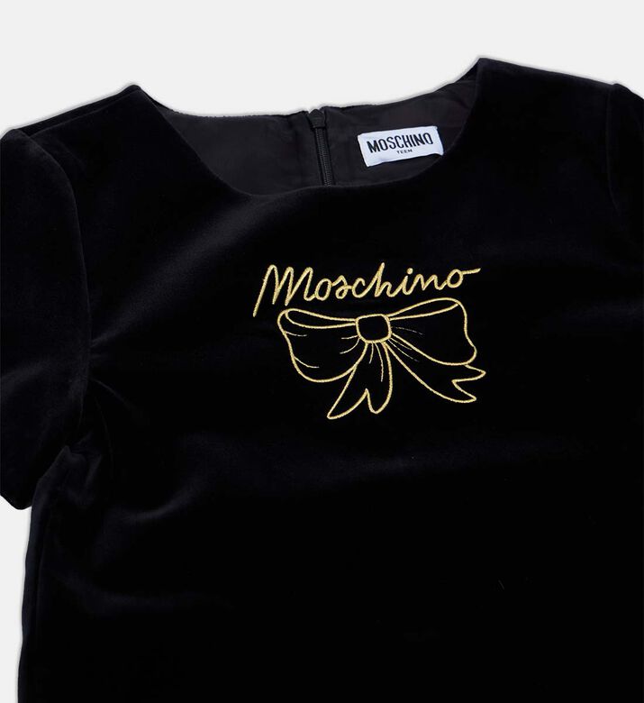 Moschino BKT Gold Bow-embroidery Dress, Packshot View Moschino BKT Gold Bow-embroidery Dress, Packshot View