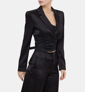 Leone Cropped Wrap Blazer