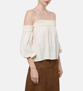 Ba and Sh Off-shoulder Regular-fit Blouse, Model View