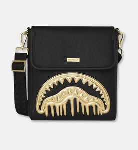 Sprayground Gold Drips Shark Mouth Messenger Bag, Packshot View
