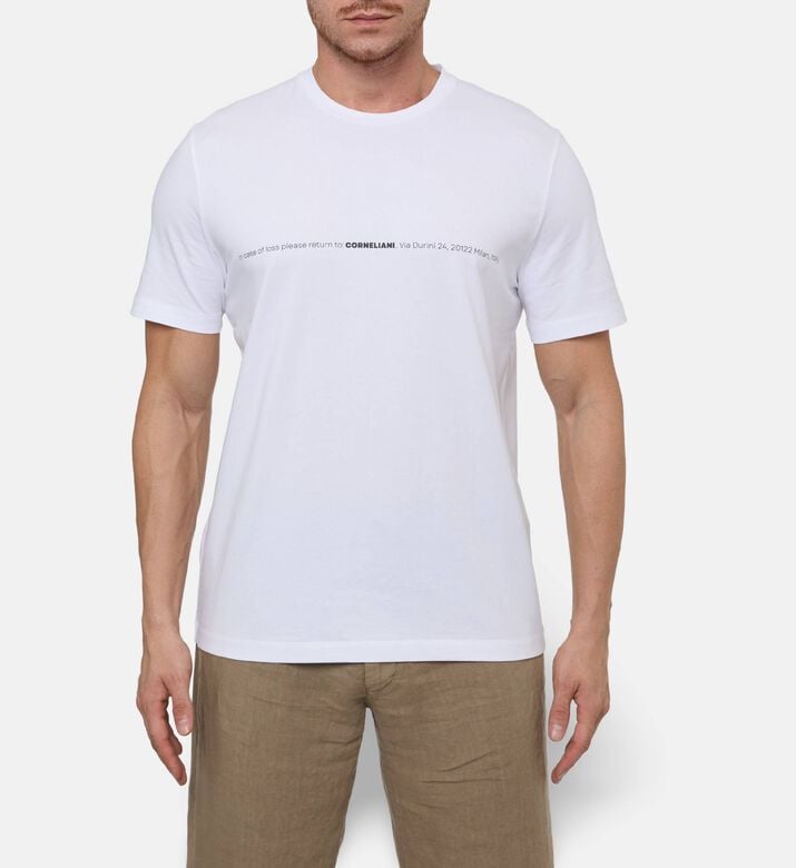 Corneliani Designer Graphic Cotton Jersey, Model View