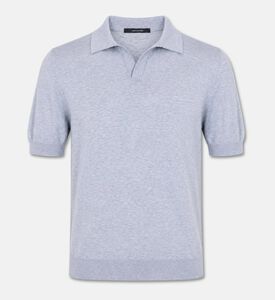 Tagliatore Cotton Short-sleeve Polo Shirt, Light-grey, 48, Packshot View