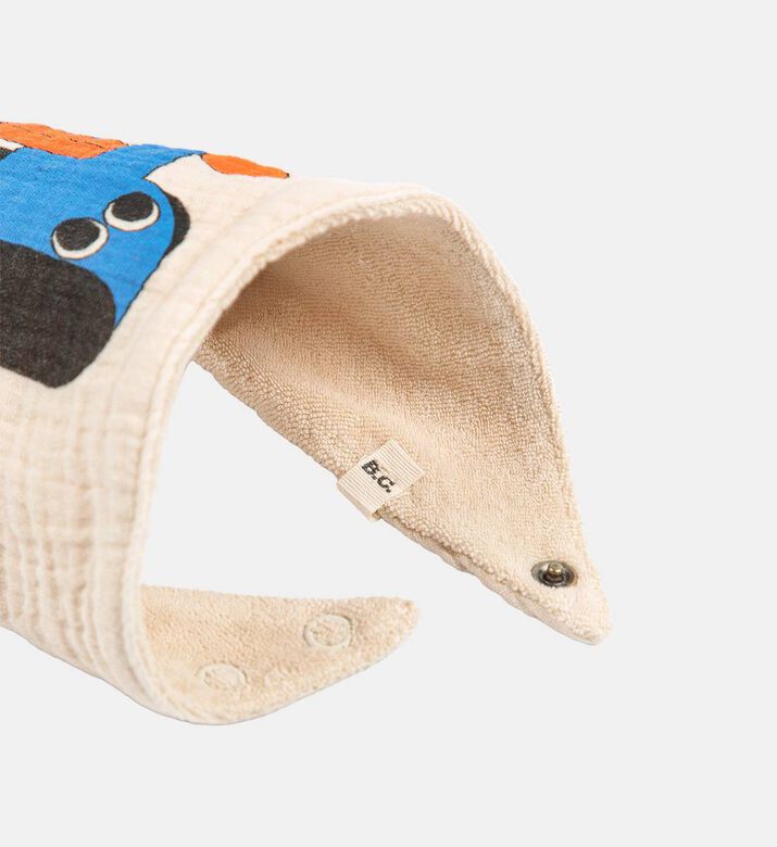 Bobo Choses All-over Dogs Pattern Snap Buttons Textured Bib Set, Packshot View