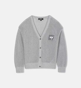 Knit V-neck Long-sleeve Cardigan