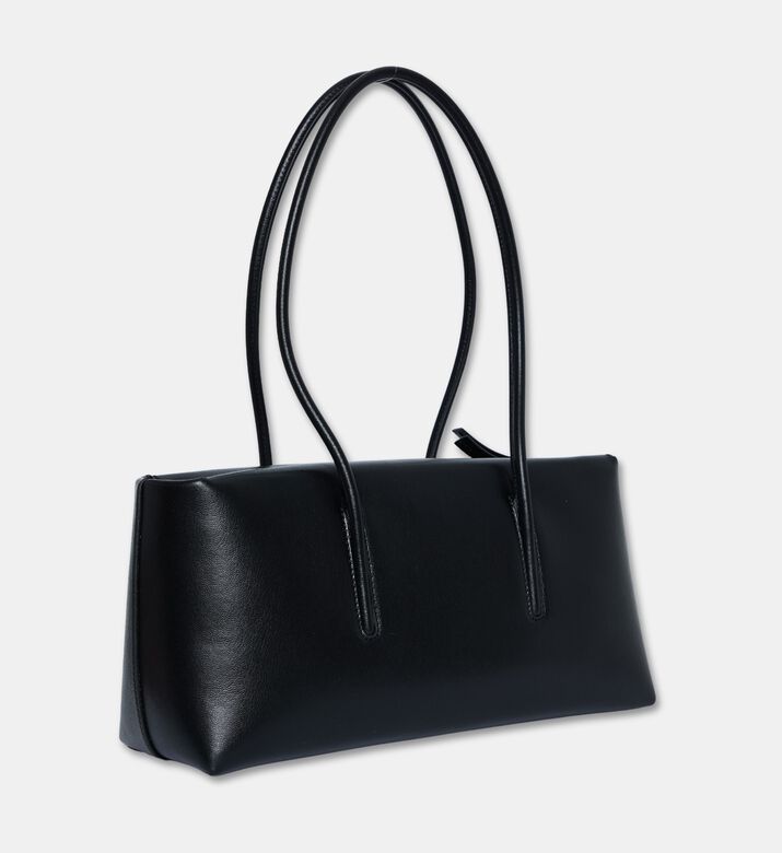 Demellier Slim Shoulder Tote Bag, Black, Packshot View