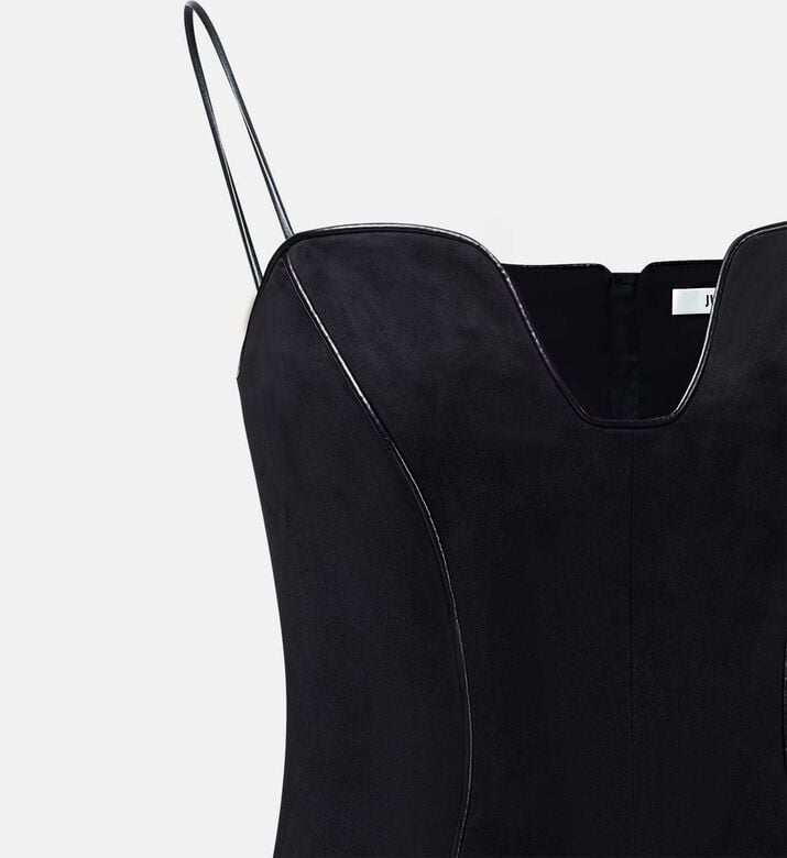 Eva Sueded Spaghetti Strap Dress Eva Sueded Spaghetti Strap Dress