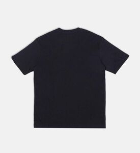 تيشيرت قطن بياقة دائرية وطبعة شعار