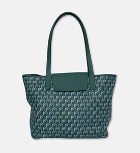 Maya.M All-over Monogram Medium Flap Tote Bag, Khaki, Packshot View