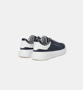Contrasting Logo Leather Sneakers Contrasting Logo Leather Sneakers