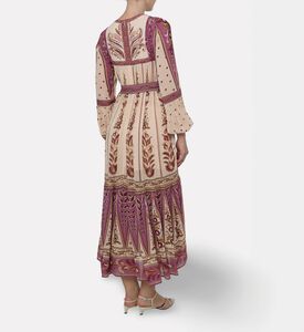 Farm Rio Ainika Botanical-print Maxi Dress, Model View