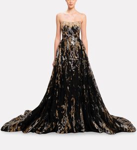 Michael Cinco Long Dress, Model View