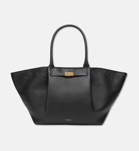 Demellier New York Grained Leather Bag, Black, Packshot View