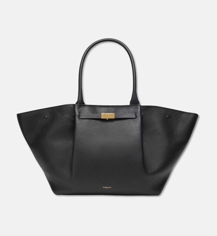 Demellier New York Grained Leather Bag, Black, Packshot View