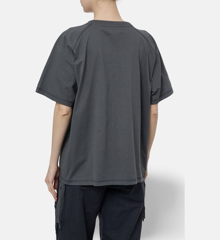 Ganni Logo-print Crewneck T-shirt, Model View