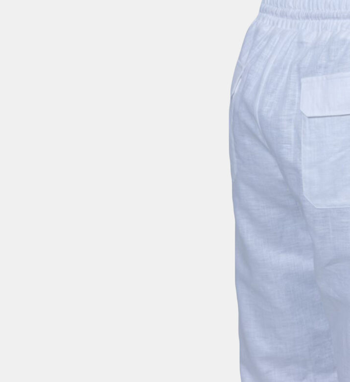 بنطلون قطن كتان بخصر مطاطي