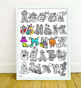 ملصق تلوين كبير أبجدية