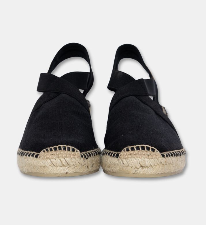 Toni Pons Ter Linen Mid-wedge Espadrille, Black, Eu-42, Packshot View
