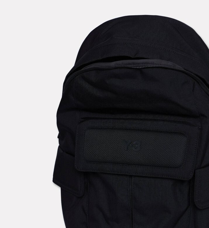 Y-3 Logo-detail Flap Pockets Backpack, Packshot View