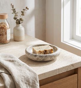 Aquanova Conor Natural Stone Soap Dish, Model View