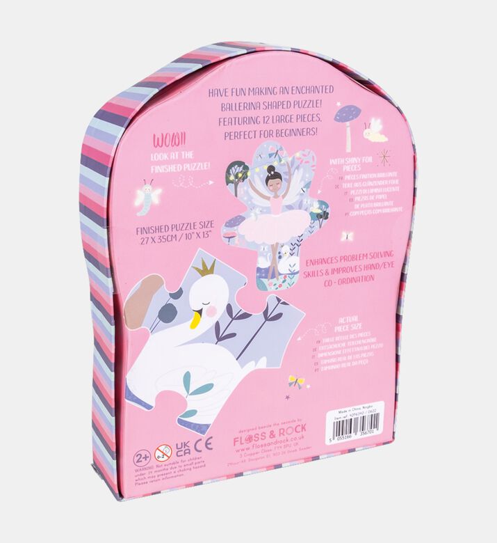 Floss and Rock Enchanted Ballerina Shaped Jigsaw Puzzle, Packshot View
