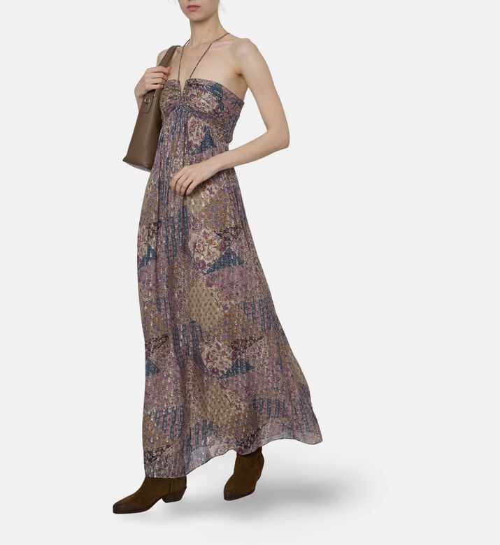 Ba and Sh Printed Strappy Maxi Dress, Model View
