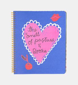 Hearts Grid Large Spiral Notebook