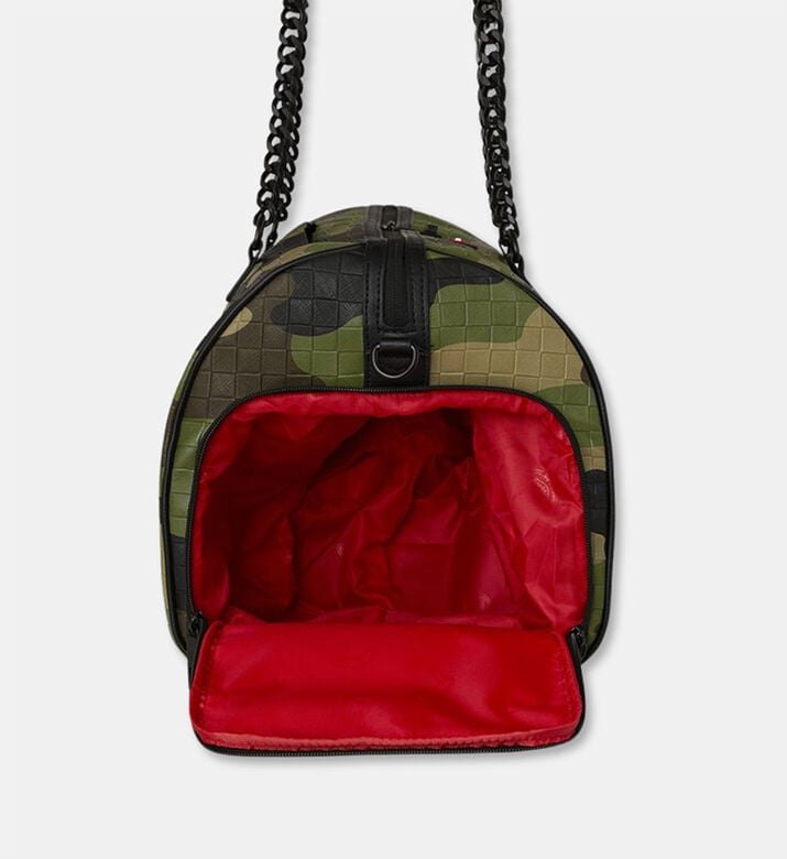 Sprayground Woodland Camo Checkered Duffle Bag, Packshot View