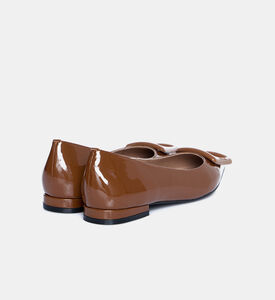Patent Leather Gold-buckle Ballerinas