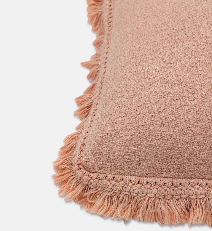 Home Deco and More Celeste Cotton Square Filled And Vaccumed Cushion, Light-pink, Packshot View