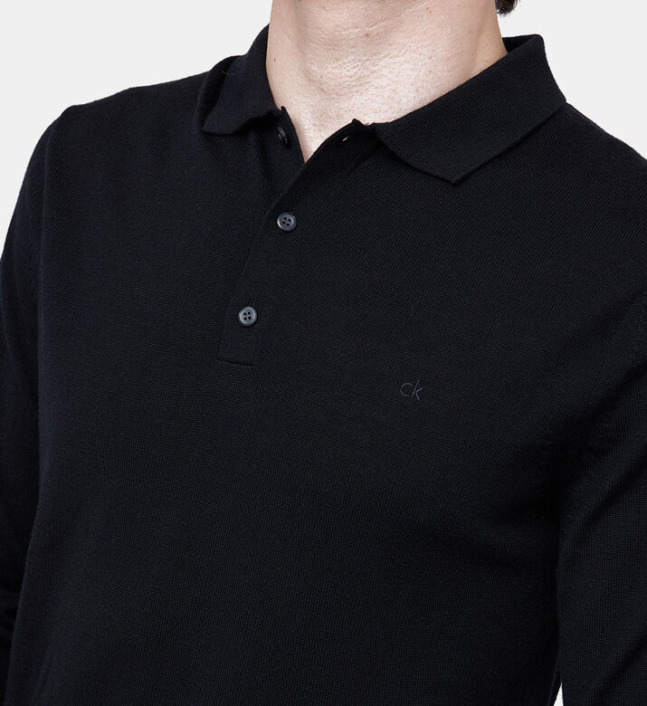 Merino Wool Polo Sweatshirt