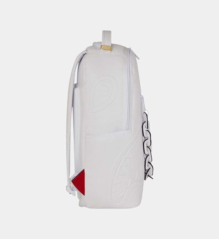 Sprayground Backpack White Leather Chain, Packshot View