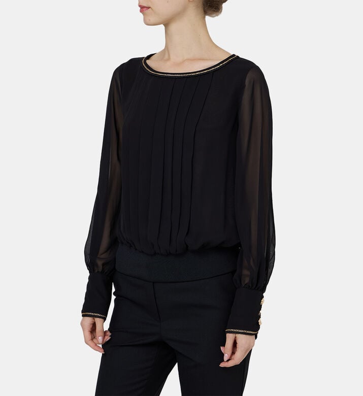 Chiffon Gold Embellishments Top Chiffon Gold Embellishments Top