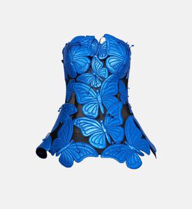 كورسيه بتطريزات فراشات لامعة