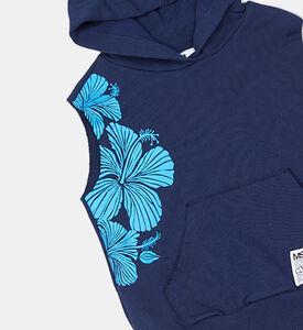 سويت شيرت هودي قطن بدون أكمام