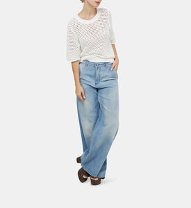 Five-pockets Wide Leg Denim Pants Five-pockets Wide Leg Denim Pants