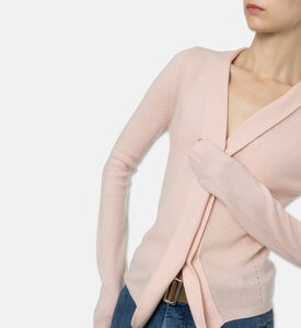 Plan C Asymmetric Open-front Knit Cardigan, Model View