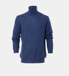 بلوزة برقبة عالية صوف