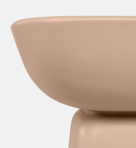 Versmissen Balance Glass Fiber Marbled Stool, Terracotta, Packshot View