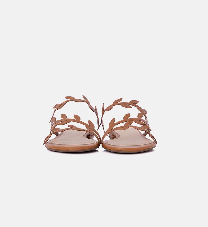 Leaf-shaped Straps Slip-on Sandals