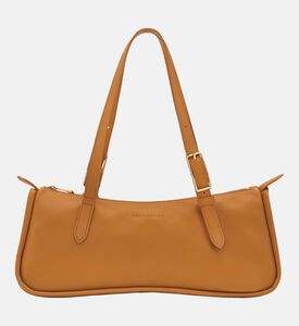 Longchamp Leather Slim Shoulder Bag, Brown, Packshot View